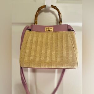 Elegant Woven Lavender Mini Bag